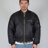 BOMBER BLACK SILVER LOGO - Benevierre