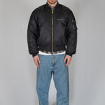 BOMBER BLACK SILVER LOGO - Benevierre