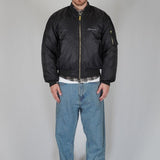 BOMBER BLACK SILVER LOGO - Benevierre