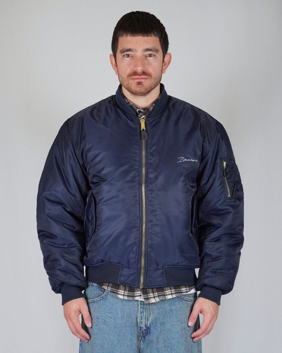 BOMBER BLUE SILVER LOGO - Benevierre