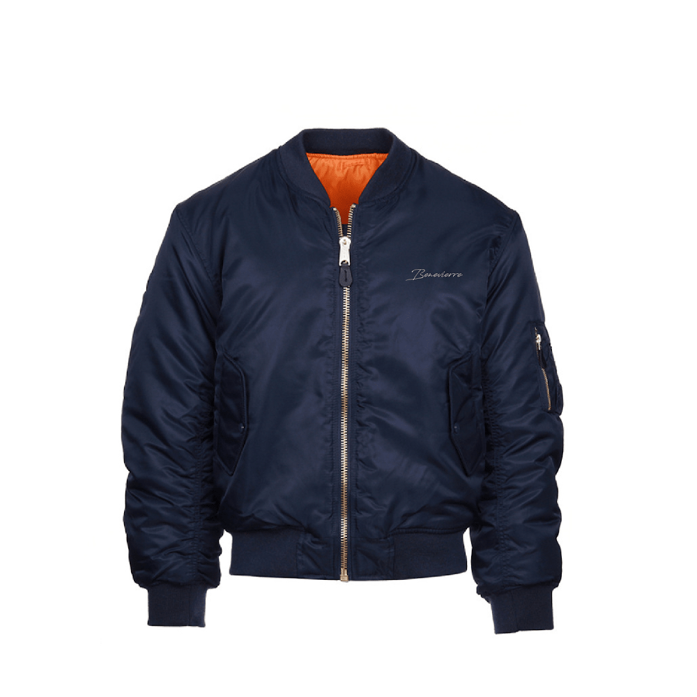 BOMBER BLUE SILVER LOGO - Benevierre