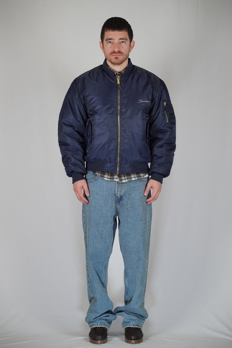 BOMBER BLUE SILVER LOGO - Benevierre