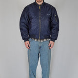 BOMBER BLUE SILVER LOGO - Benevierre