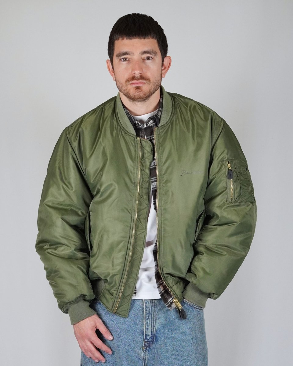 BOMBER GREEN SILVER LOGO - Benevierre