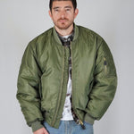 BOMBER GREEN SILVER LOGO - Benevierre