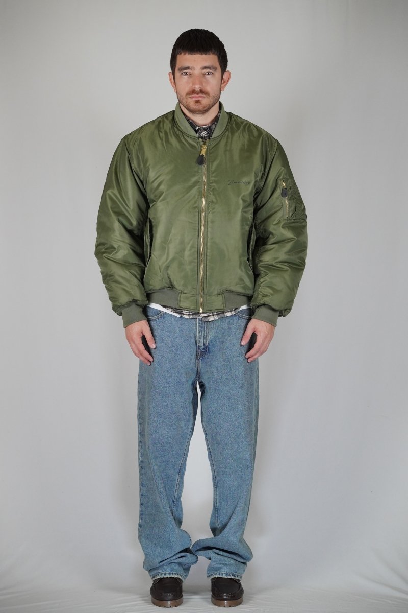 BOMBER GREEN SILVER LOGO - Benevierre