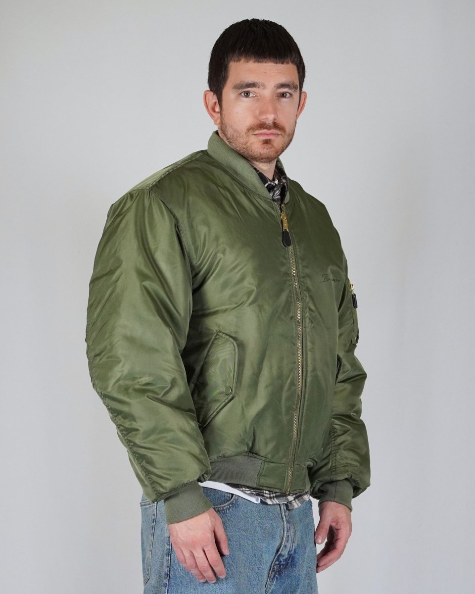 BOMBER GREEN SILVER LOGO - Benevierre