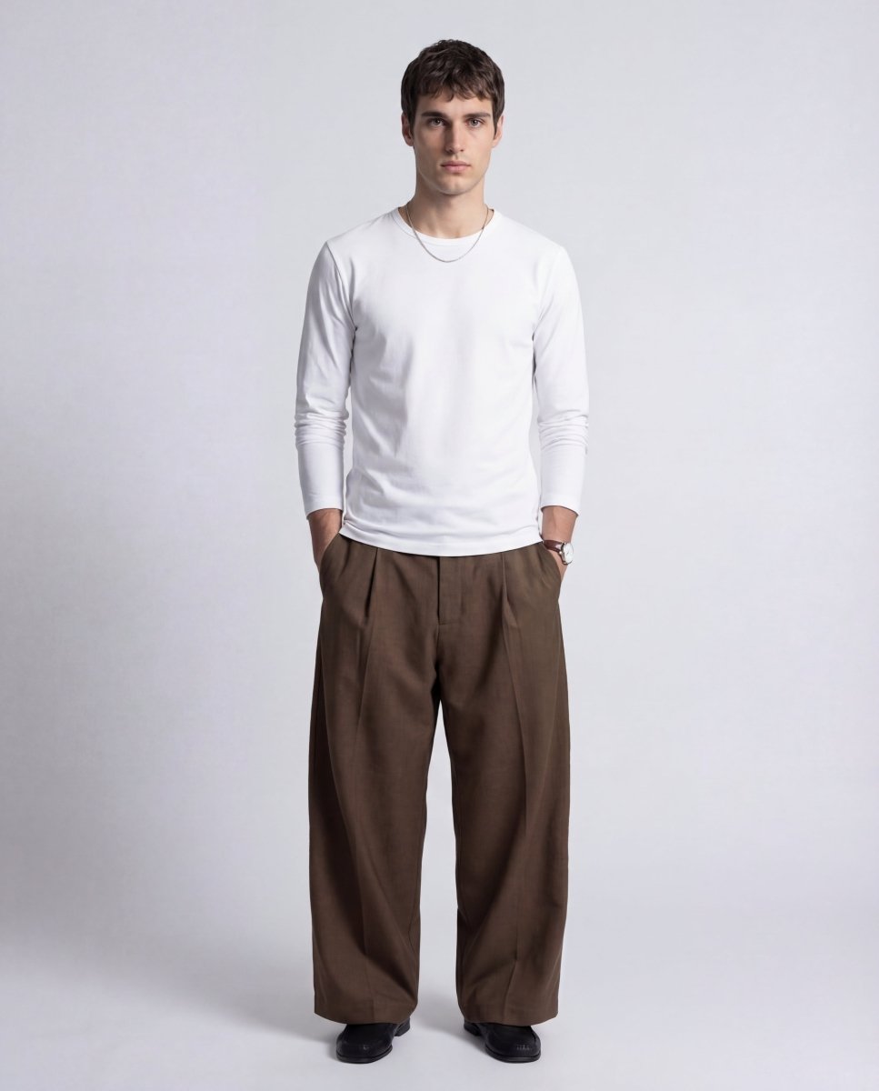 BREEZE OVER PANT BROWN - Benevierre