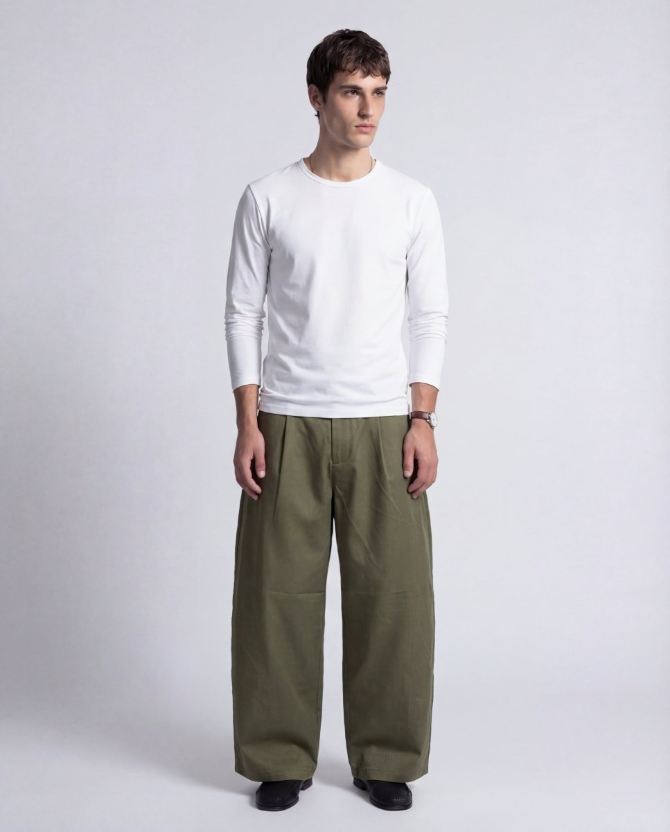 BREEZE OVER PANT GREEN - Benevierre