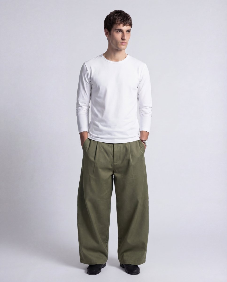 BREEZE OVER PANT GREEN - Benevierre