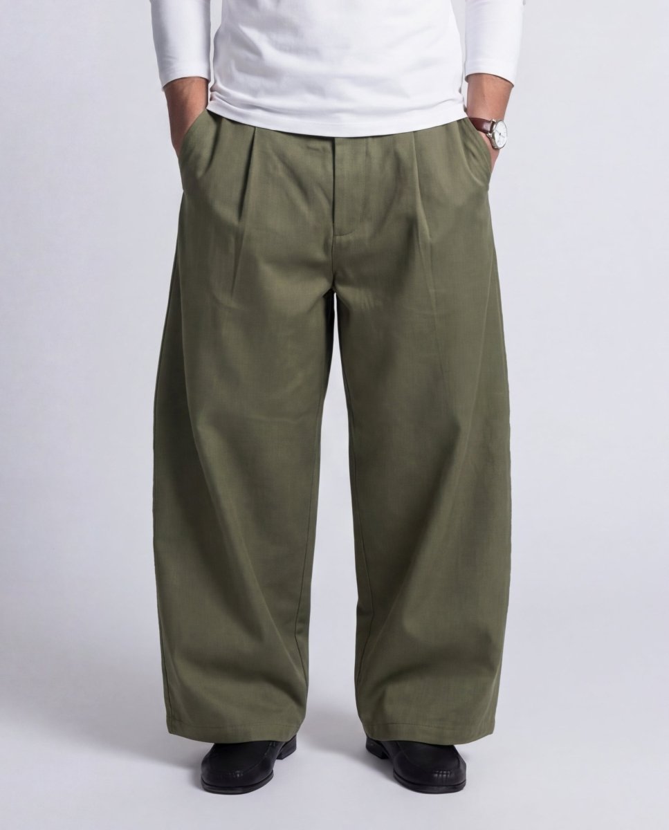 BREEZE OVER PANT GREEN - Benevierre
