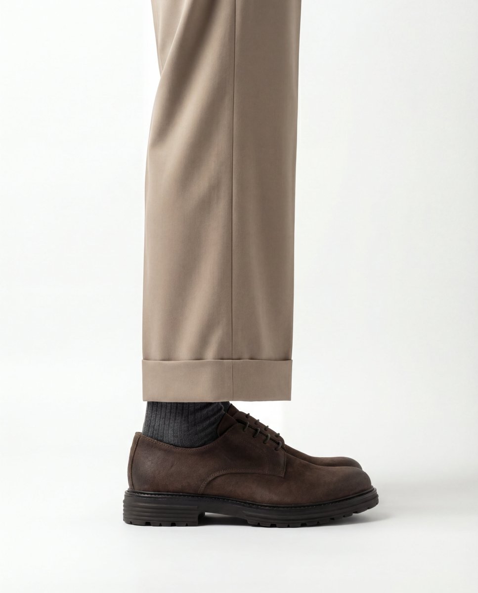 BROWN SUEDE BARON - Benevierre