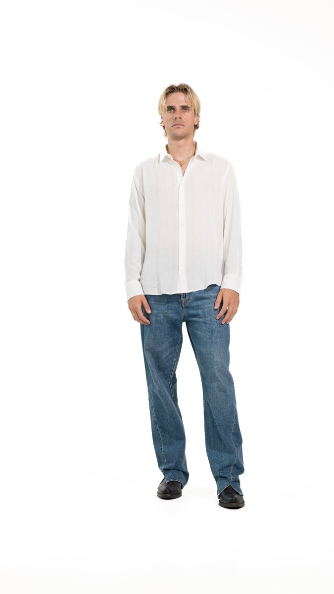 CAMICIA BASIC WHITE STRIPES - Benevierre