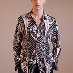 CAMICIA BLACK FLOREAL MIX - Benevierre