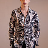 CAMICIA BLACK FLOREAL MIX - Benevierre