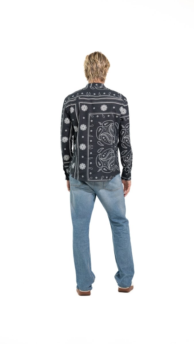 CAMICIA BLACK LONDON PAISLEY - Benevierre