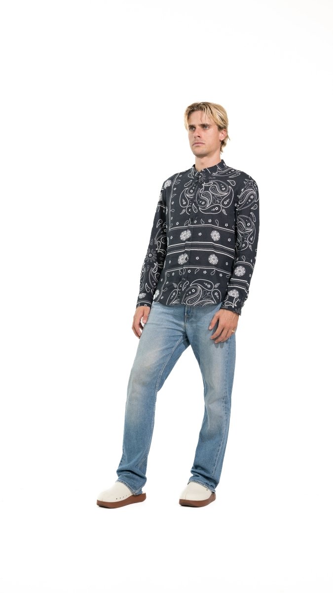 CAMICIA BLACK LONDON PAISLEY - Benevierre