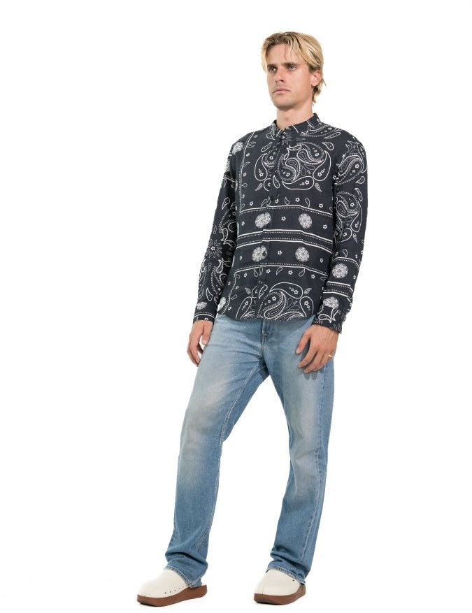 CAMICIA BLACK LONDON PAISLEY - Benevierre