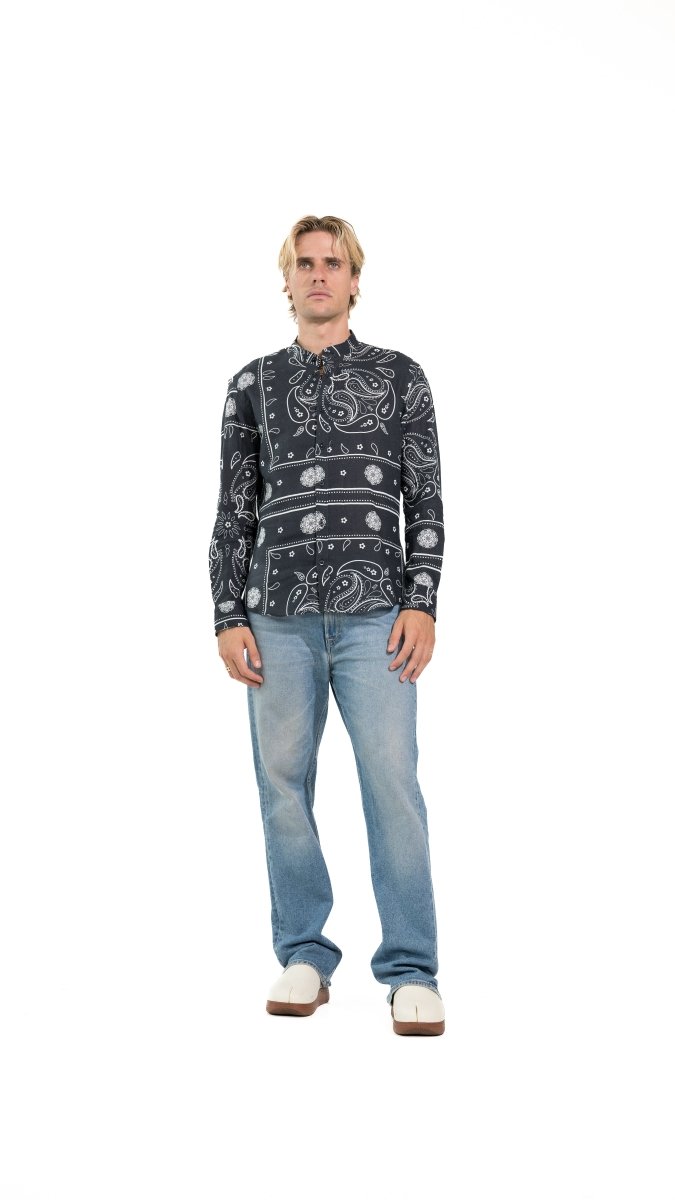 CAMICIA BLACK LONDON PAISLEY - Benevierre