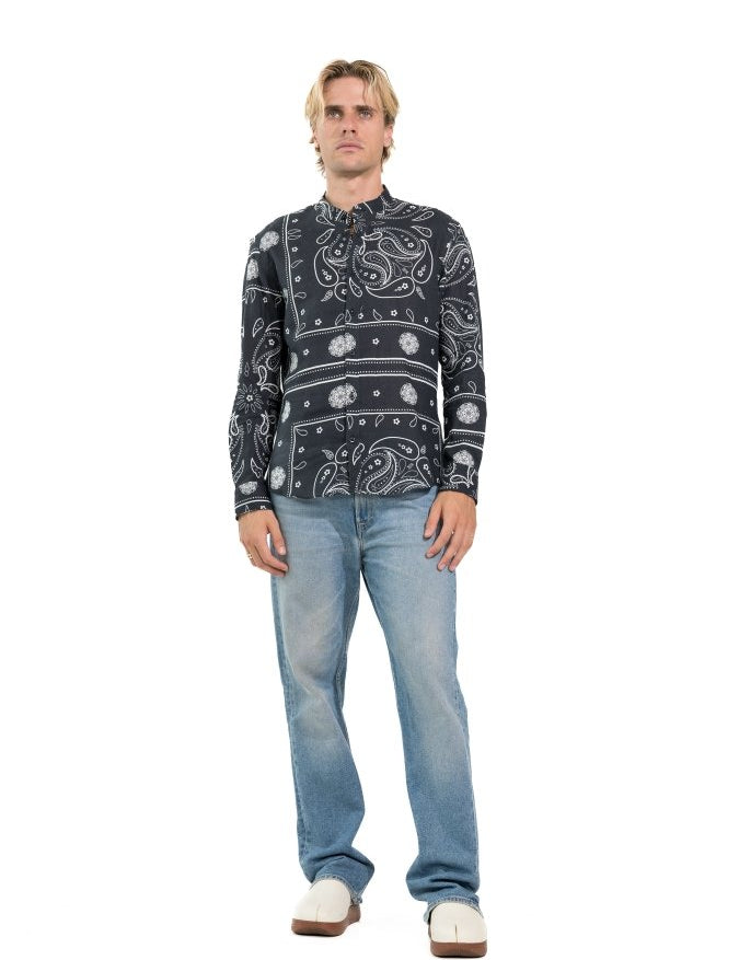 CAMICIA BLACK LONDON PAISLEY - Benevierre
