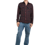 CAMICIA BLACK RUMBLE FLOWERS - Benevierre