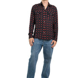 CAMICIA BLACK RUMBLE FLOWERS - Benevierre