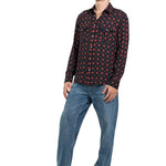 CAMICIA BLACK RUMBLE FLOWERS - Benevierre
