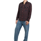CAMICIA BLACK RUMBLE FLOWERS - Benevierre