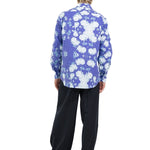 CAMICIA BLU ICY FLOWERS - Benevierre