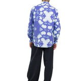 CAMICIA BLU ICY FLOWERS - Benevierre