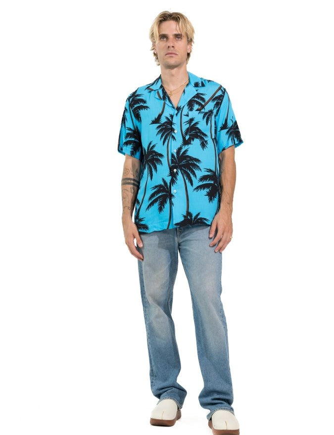 CAMICIA BLUE ICE PALMS - Benevierre