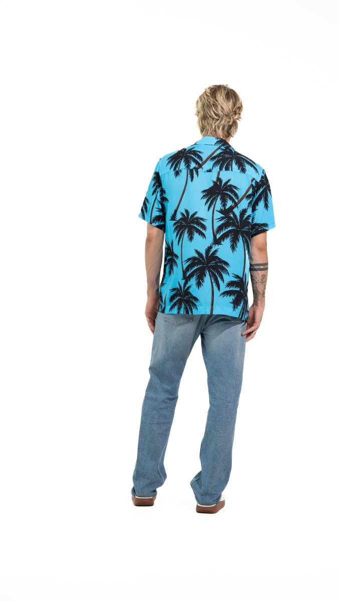 CAMICIA BLUE ICE PALMS - Benevierre