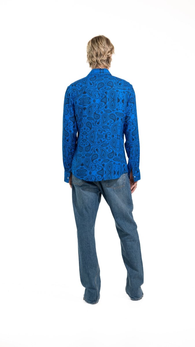 CAMICIA BLUE MADRID PAISLEY - Benevierre