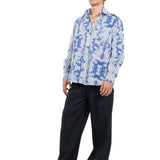 CAMICIA BLUE STRIPES TIE DYE - Benevierre
