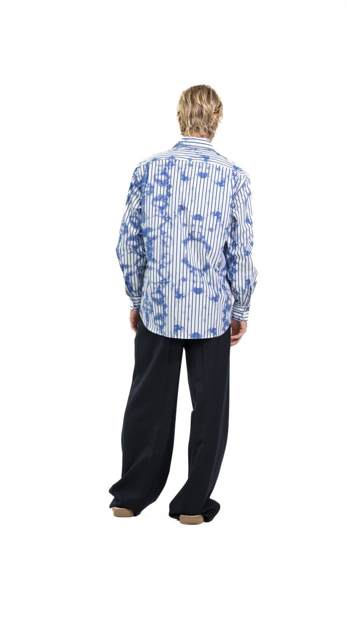 CAMICIA BLUE STRIPES TIE DYE - Benevierre