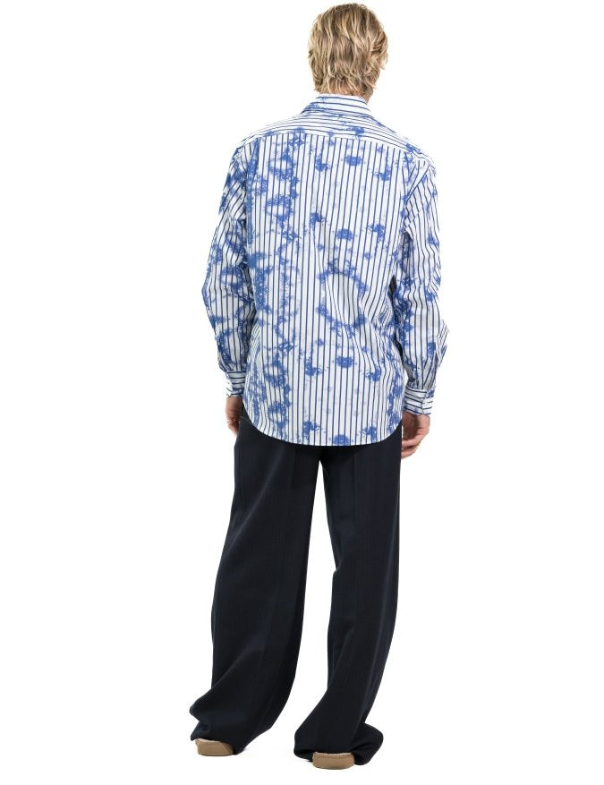 CAMICIA BLUE STRIPES TIE DYE - Benevierre