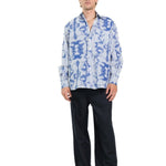 CAMICIA BLUE STRIPES TIE DYE - Benevierre