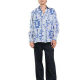 CAMICIA BLUE STRIPES TIE DYE - Benevierre