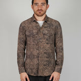 CAMICIA BROWN LEOPARD - Benevierre