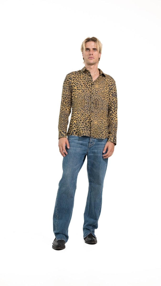 CAMICIA BROWN LEOPARD - Benevierre