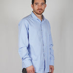 CAMICIA ELEGANT CELESTE A QUADRETTI - Benevierre