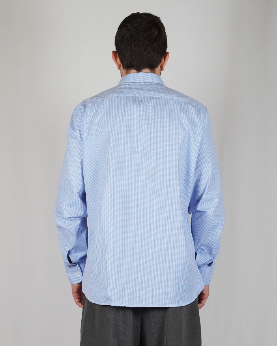 CAMICIA ELEGANT CELESTE A QUADRETTI - Benevierre
