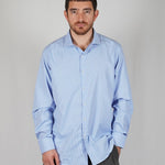 CAMICIA ELEGANT CELESTE A QUADRETTI - Benevierre