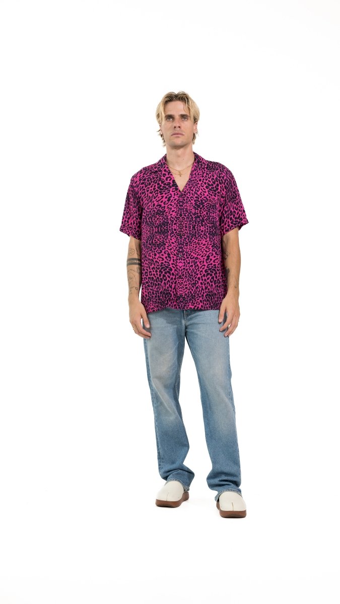 CAMICIA FUCSIA LEOPARD - Benevierre