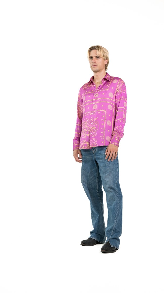 CAMICIA FUCSIA LONDON PAISLEY - Benevierre