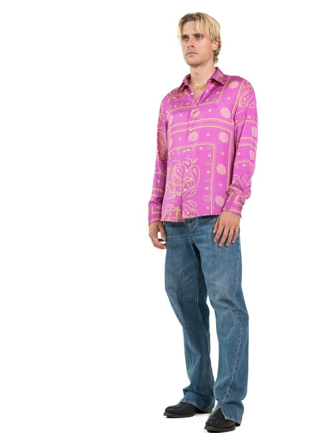 CAMICIA FUCSIA LONDON PAISLEY - Benevierre