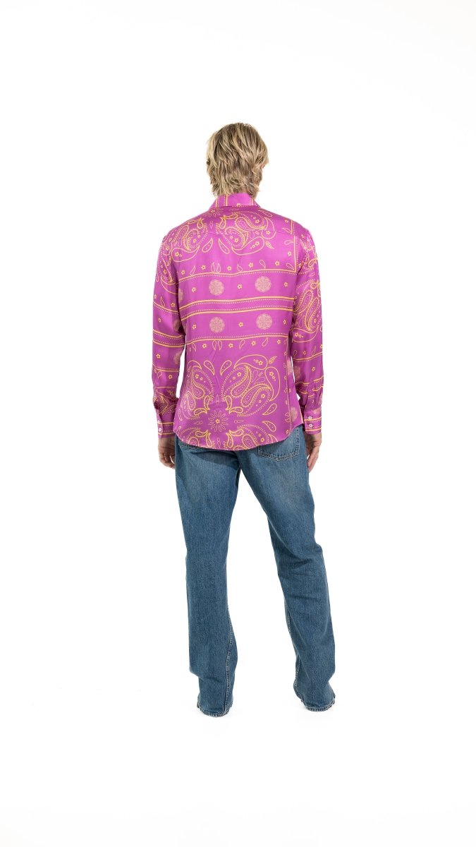 CAMICIA FUCSIA LONDON PAISLEY - Benevierre