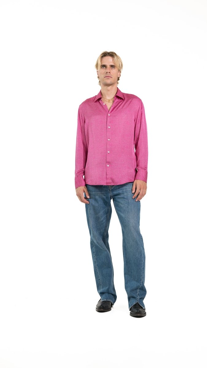 CAMICIA FUCSIA MINERAL POIS - Benevierre