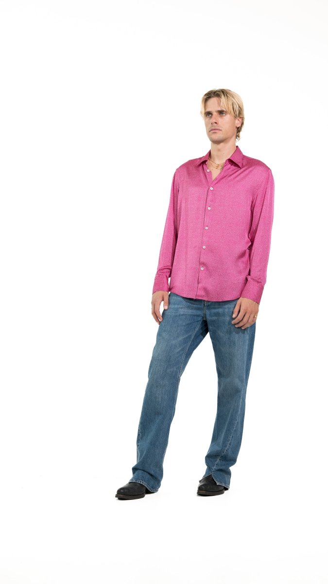 CAMICIA FUCSIA MINERAL POIS - Benevierre