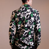 CAMICIA GEOMETRIC GREEN ROSES - Benevierre